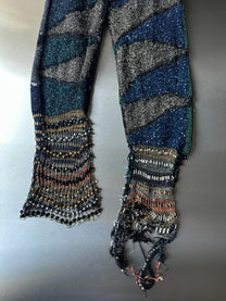 Look 5: Lucid Weaver (Couture Hand-Beaded Geometric Knit Trousers)