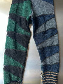 Look 5: Lucid Weaver (Couture Hand-Beaded Geometric Knit Trousers)