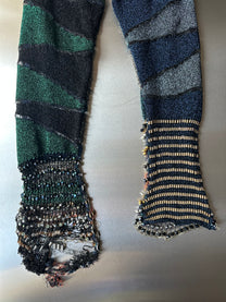 Look 5: Lucid Weaver (Couture Hand-Beaded Geometric Knit Trousers)