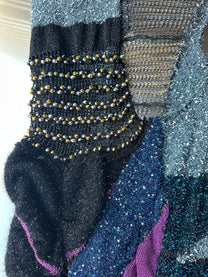Look 3: Signal Seeker (One-of-One Asymmetric Butterfly-Inspired Hand-Knitted Couture Dress)