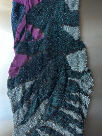 Look 3: Signal Seeker (One-of-One Asymmetric Butterfly-Inspired Hand-Knitted Couture Dress)