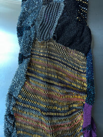 Look 3: Signal Seeker (One-of-One Asymmetric Butterfly-Inspired Hand-Knitted Couture Dress)