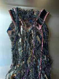 Look 1: Starforged Carapace (One-of-One Hand-Crocheted Metal Mixed-Media Couture Dress)