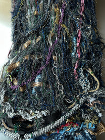 Look 1: Starforged Carapace (One-of-One Hand-Crocheted Metal Mixed-Media Couture Dress)