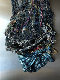 Look 1: Starforged Carapace (One-of-One Hand-Crocheted Metal Mixed-Media Couture Dress)