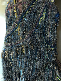 Look 1: Starforged Carapace (One-of-One Hand-Crocheted Metal Mixed-Media Couture Dress)