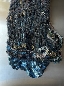 Look 1: Starforged Carapace (One-of-One Hand-Crocheted Metal Mixed-Media Couture Dress)