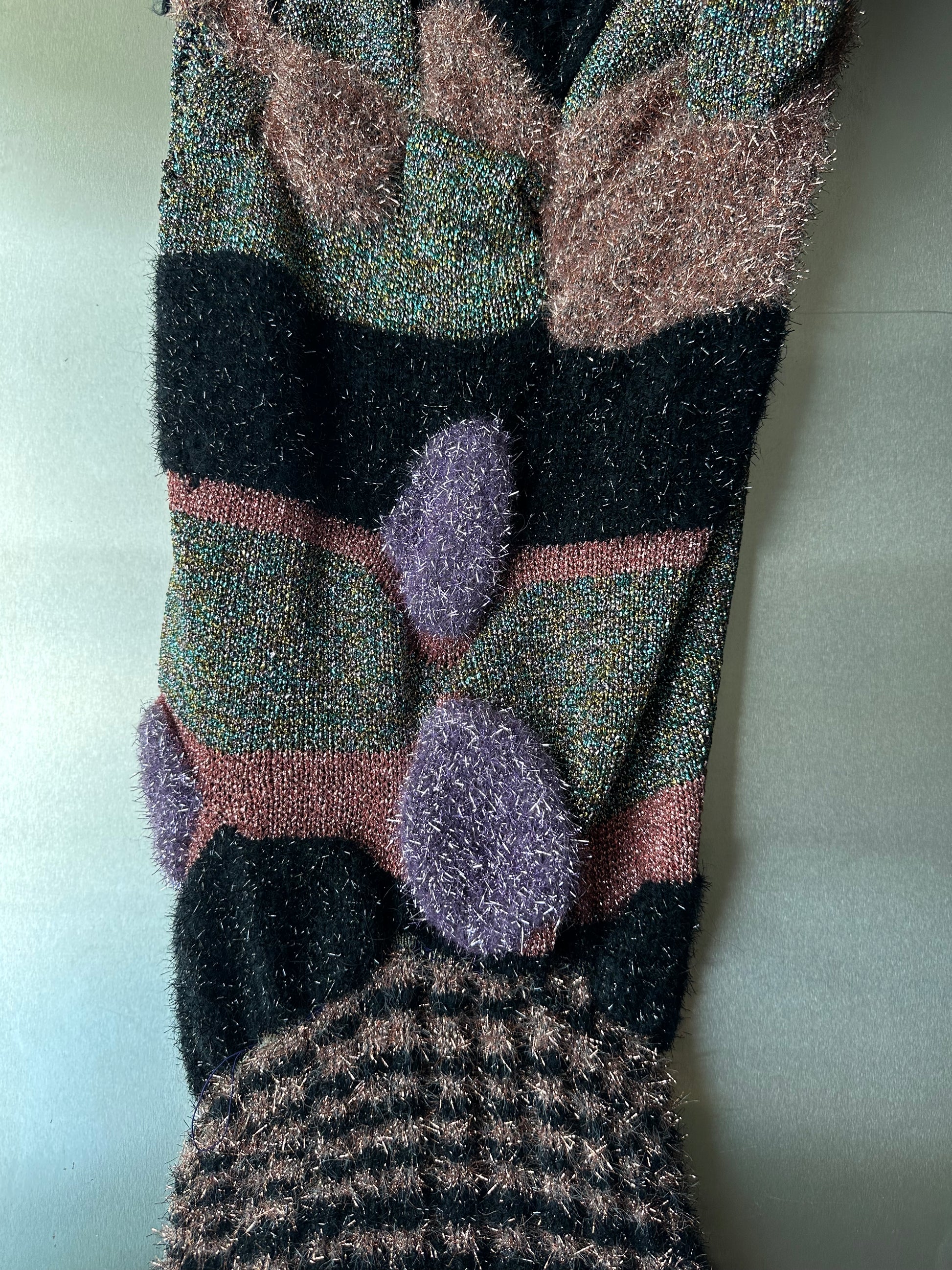 Cosmic Flora Hand-Knit Sculptural Dress