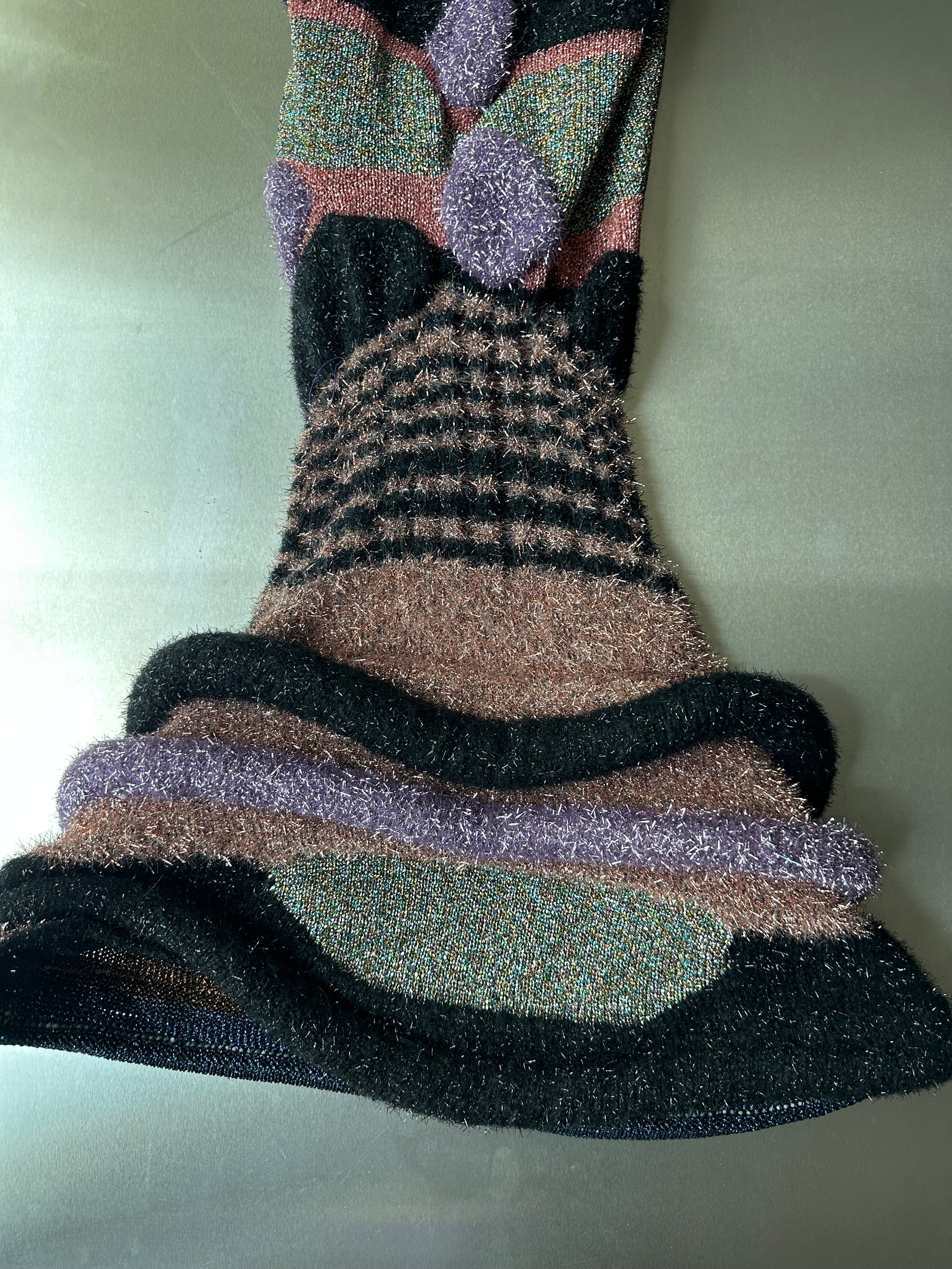 Cosmic Flora Hand-Knit Sculptural Dress