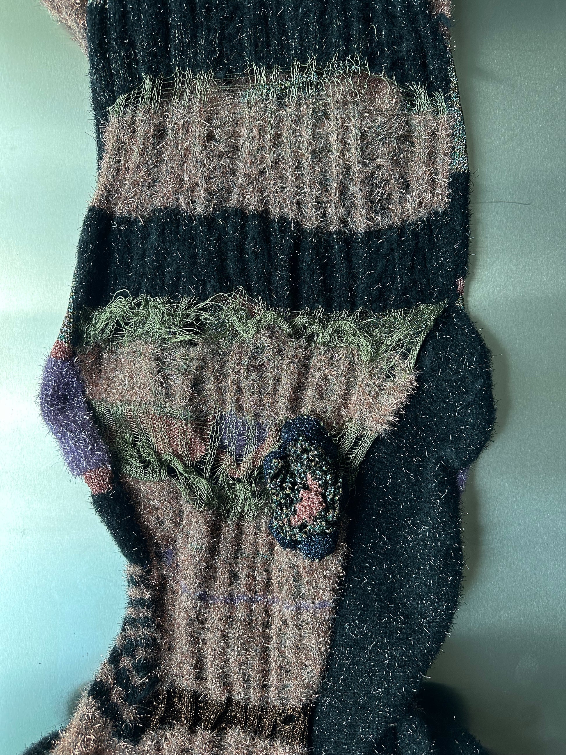 Cosmic Flora Hand-Knit Sculptural Dress