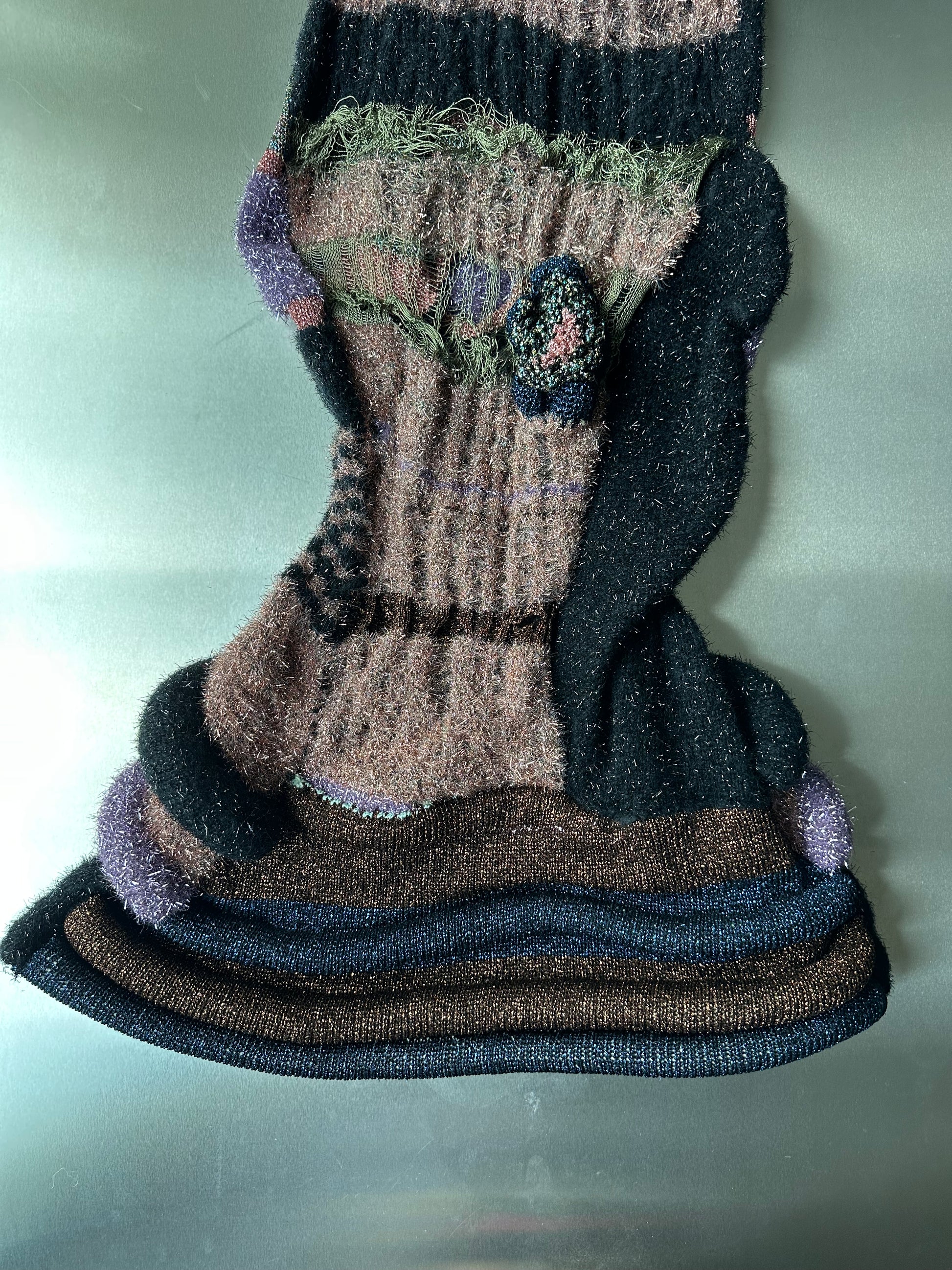 Cosmic Flora Hand-Knit Sculptural Dress