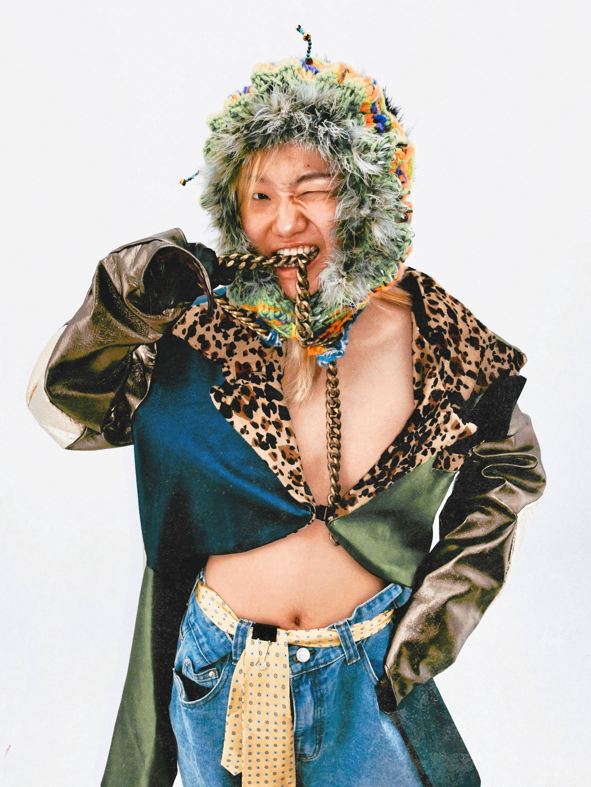 Cosmic Larva Crochet Hood