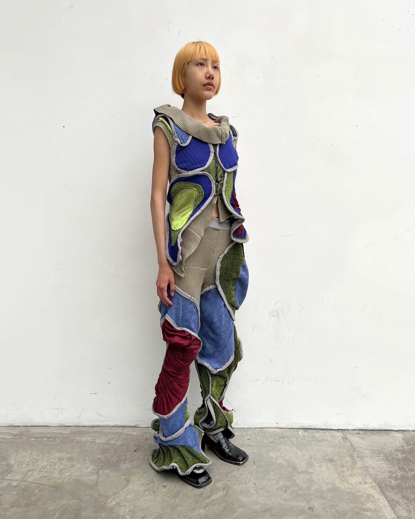 Circular Cut Deconstructed Jersey Vest (Matching Top)