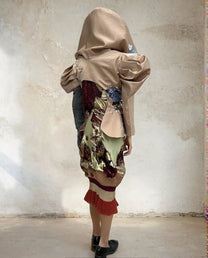 Spiral Galaxy Hooded Sculpture Jacket