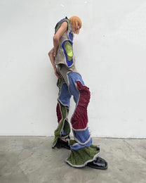 Circular Cut Deconstructed Jersey Vest (Matching Top)
