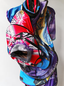 Orbit Collision Upcycled Spiral Dress