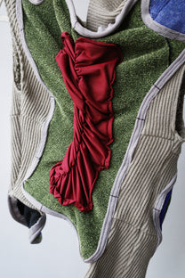 Circular Cut Deconstructed Jersey Vest (Matching Top)